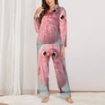 thumbnail image 2 of Rocae Adorable Pink Fluffy Birds for Pajamas for Women Set Lounge Sets Women's Long-Sleeved Pj Set -, 2 of 7