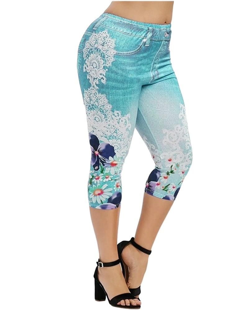 plus size denim leggings walmart