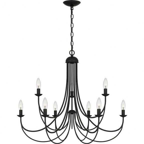 MRN5030IB Quoizel Lighting Mirren - 9 Light Chandelier-26 Inches Tall and 30 Inches Wide     -Traditional Installation