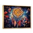 thumbnail image 2 of Designart "Expressive Dreams Gold Dream Catcher I" Spiritual Floater Framed Wall Decor, 2 of 7