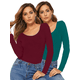 thumbnail image 1 of Set 2 Blusas Mujer Manga Larga Interior Térmico Invierno Dama UNITALLA, 1 of 5
