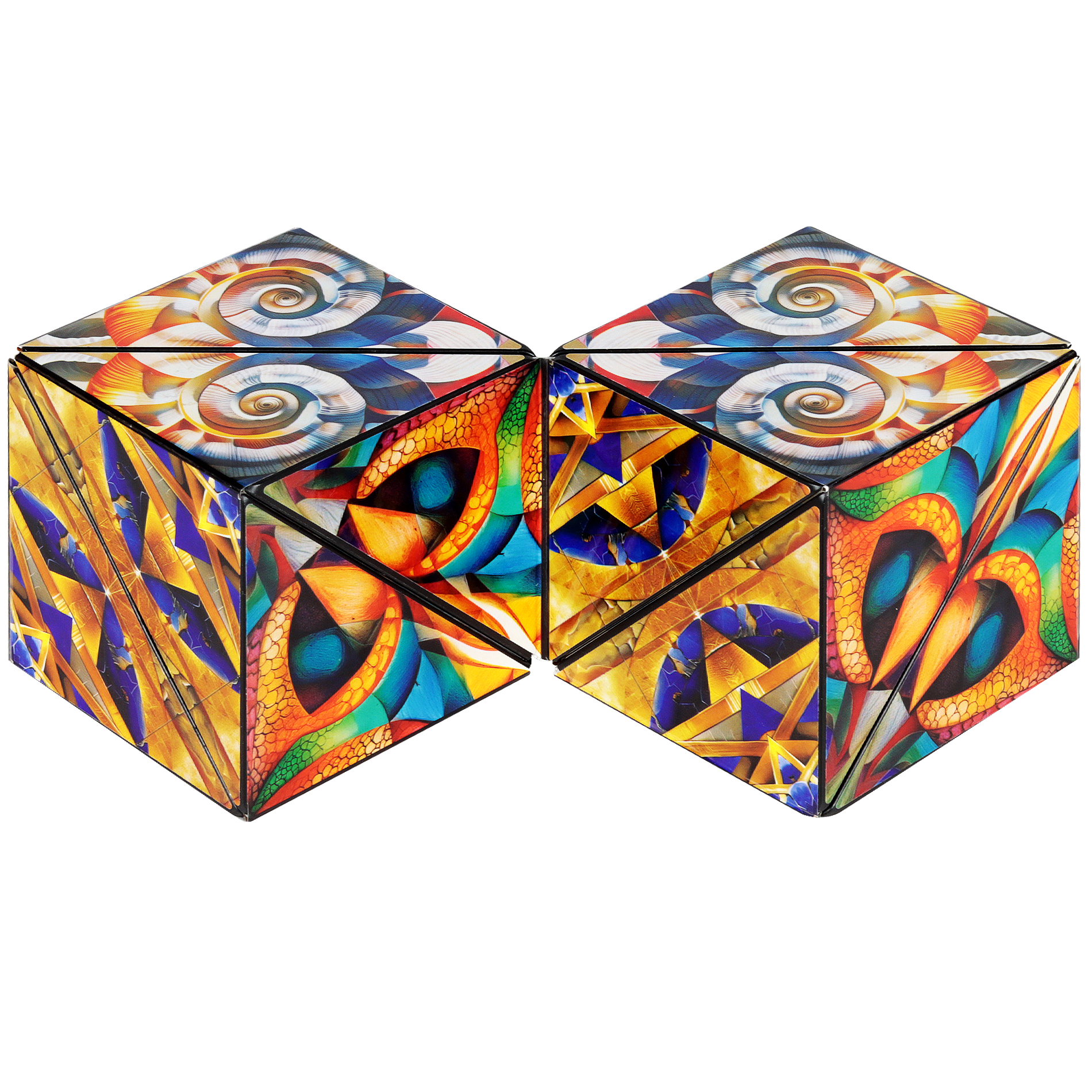 Shashibo² Shape Shifting magnetic puzzle or fidet cube transforms into over 70 shapes from Fun In Motion Toys.