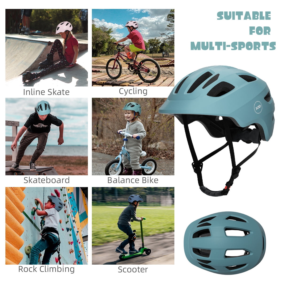 XJD Toddler Helmet Kids Bike Helmet for Boys Girls Child Age 1 and Older，Green XS