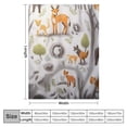 thumbnail image 4 of JEUXUS Soft Plush Fox Minky Blanket for Boys Girls Nursery Unisex with Print Animal Pattern Double Layer Dotted Backing Bed Throws for Crib Receiving for Newborns  Toddler, 4 of 6