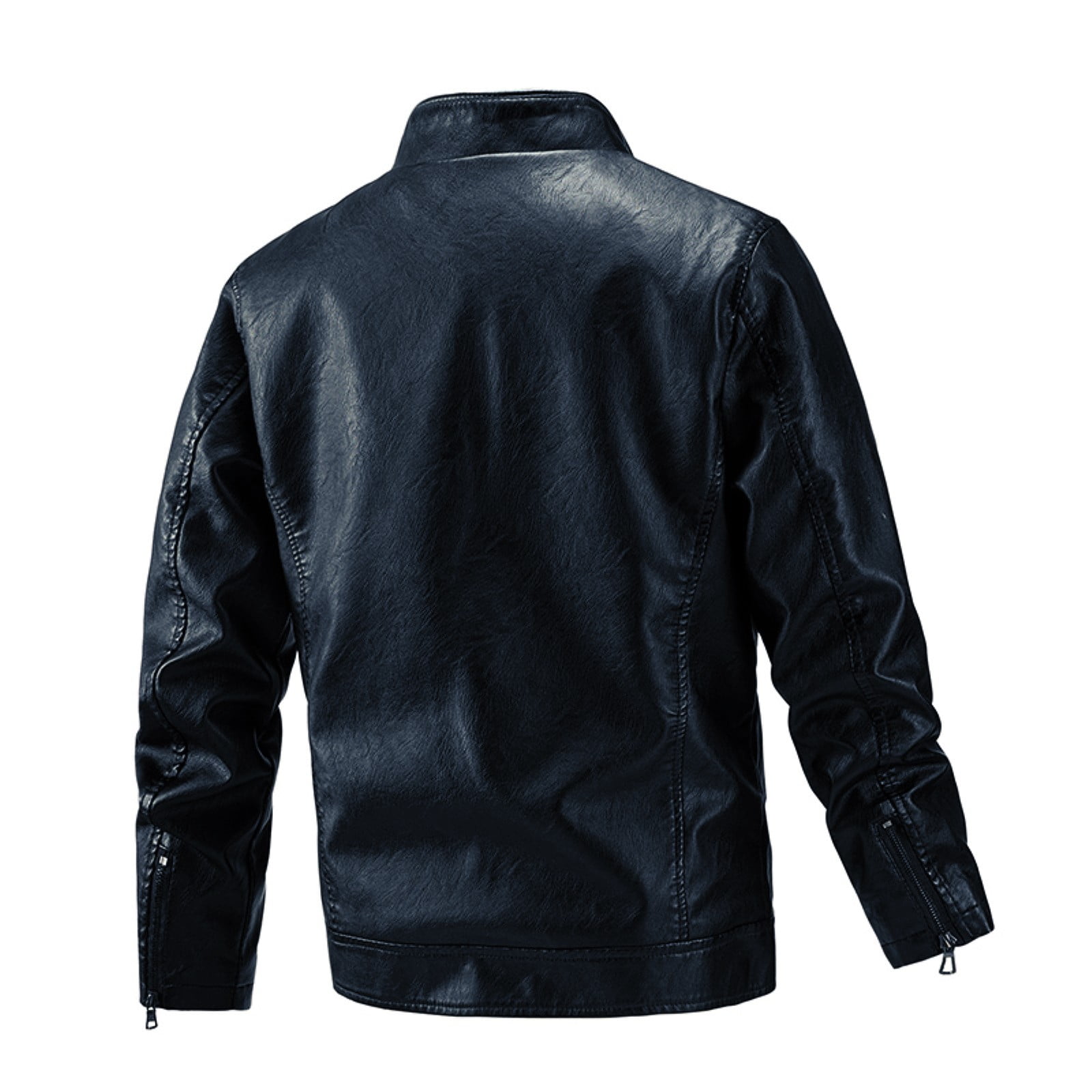 outfmvch fall jackets for men leather thickening plus standup collar