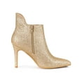 thumbnail image 3 of Allegra K Women's Glitter Pointed Toe Stiletto Heel Cutout Ankle Boots, 3 of 8