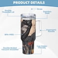 thumbnail image 5 of Picia Moonlit Crow Blossoms Pattern 40oz Ice Bully Insulated Tumbler with Handle, Double-Wall Stainless Steel Cup, Leak-Proof Lid and Straw, 5 of 8