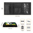 thumbnail image 6 of Psesaysky Trifold Purse Ink Splatter Soccer Print Foldable Children's Wallet for Outdoor, Polyester Zipper Trifold Card Wallet, 6 of 7