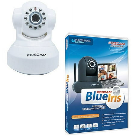 Foscam Fi8918WW Camera and Blue Iris Software, 2pk, White