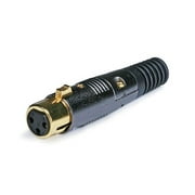 Monoprice 3-Pin XLR Female Mic Connector, Gold Plated Pins