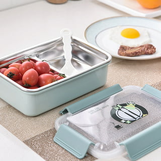 Single Round Stainless Steel Lunch Box, Dining Box, Microwave Safe Bento Box  With Fork And Spoon, For Kids & Office Use, Leakproof Food Container, For  Students,boys,girls And Adults At School,canteen, Home Kitchen