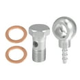thumbnail image 1 of Unique Bargains 14mm ID 6mm OD M14x1.5 Banjo Raccord Ligne de Carburant avec Rondelle à Vis pour Moto Ton Argent 1 Set, 1 of 6