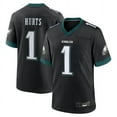 thumbnail image 1 of Men's Philadelphia Hurts 1 Black Fashion Stitched T-shirts Player Game Performance Top, X-Large, 1 of 2