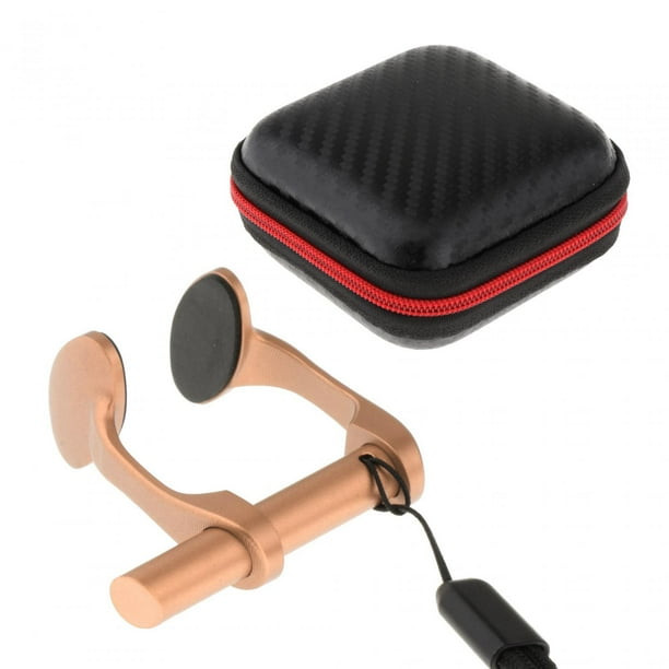 Pinzas nasales para natación con cordón y estuche de almacenamiento, pinza nasal de aleación de aluminio para natación. Oro