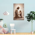 thumbnail image 3 of Jesus canvas wall mural, Jesus and a praying girl, Christian religious tranquility prayer canvas art print, suitable for prayer rooms, living rooms, bedrooms, kitchens., 3 of 8