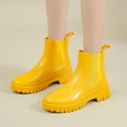 thumbnail image 2 of Women's Rain Shoes - Fashionable Low Top Solid Color Rain Boots for Women Thick and Non- Design for Rainy Seasons, 2 of 9