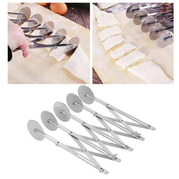 Pizza Cutter, Multi Ruedas 430 Hoja De Masa De Acero Inoxidable Herramienta De Corte De Pan De Pastelería Herramienta De Cocción Para Hornear Galletas Para Galletas