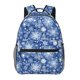 thumbnail image 1 of Easygdp whiet Snowflake blue background Mochila Ergonómica Versátil para Laptop - Múltiples Bolsillos, Correas Ajustables, Unisex para Escuela, Viajes y Actividades al Aire Libre-One Size, 1 of 5