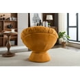 thumbnail image 2 of Oversized Swivel Accent Chair with Round Super Thick Cushion, 360 Swivel Barrel Sofa, Papasan Seat for Living, Bedroom, Reading Room, Loung,Orange, 2 of 9