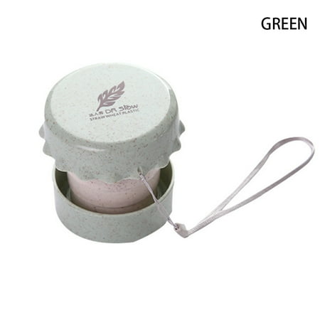 

Outdoor Travel Camping Mini Foldable Cup Wheat Straw Plastic Portable Collapsible Bottle GREEN