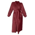 thumbnail image 4 of MEICHEN Flannel Robes for Women Ladies' Flannel Plush Heart Shaped Bathrobe with Pockets and Belted Bathrobe Women's Robes, 4 of 4