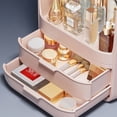 thumbnail image 2 of Joybos Elegant Pink Makeup Storage Organizer Box with Drawers, 2 of 9
