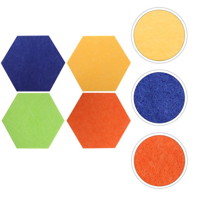 Greenadscape 4Ud Panel Hexagonal De Fieltro Para Exhibir Fotos Con Práctico Y Color Surtido