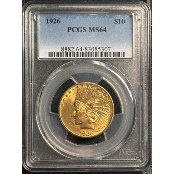 Collectible 1926 Gold Eagles $10 Indian Head PCGS MS-64