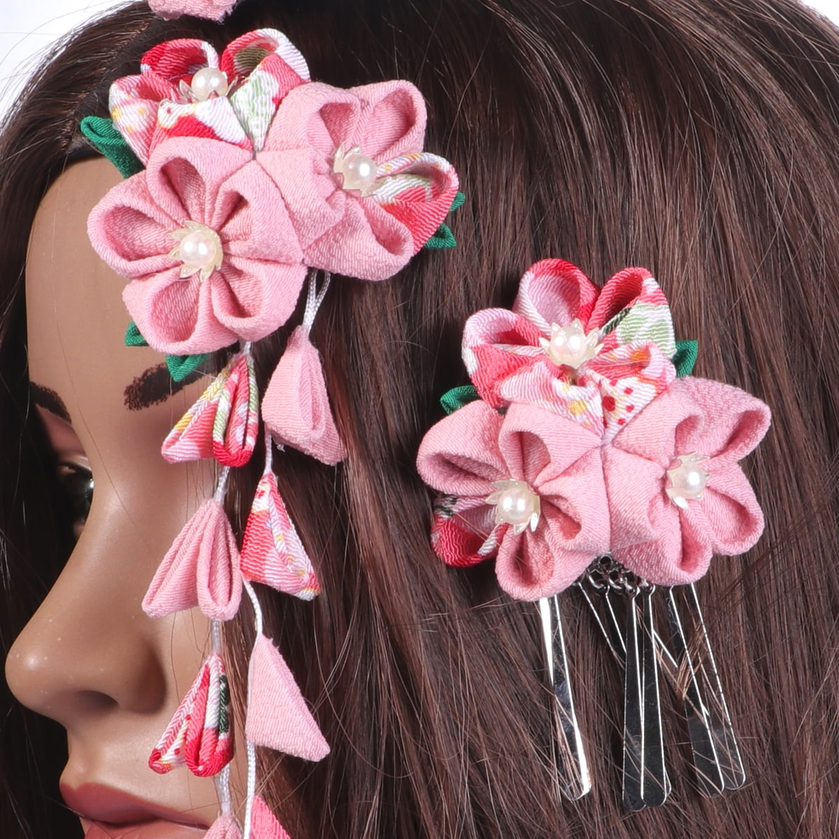 Miangastore 3pcs Kimono Hair Accessories Japanese Kimono Flower