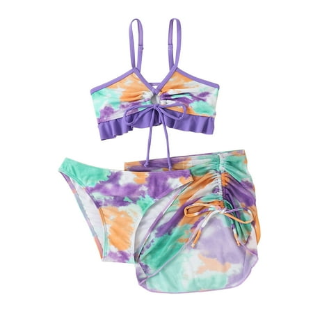 

Kids Toddler Baby Girls Spring Summer Printed Cotton Sleeveless Vest Shorts Skirts Holiday Beach Swimsuit Kids Baby Swimwear Baby Outfits Clothing