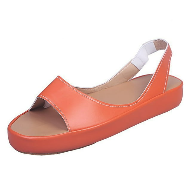 asddcavvf New Foreign Trade Large Casual Solid Color Non Slip Comfortable Sandals