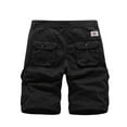 thumbnail image 5 of GLESTORE Men's Shorts Mid Waist Straight 5 Points Male Blue 36, 5 of 5