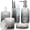 Transparency, variant on Bathroom Accessories Set, 5 Pack Bathroom Soap Dispenser Set, Glass Bathroom Accessories with Glass Soap Dispenser, Soap Dish, Toothbrush Holder, Tumbler, Qtip Holder