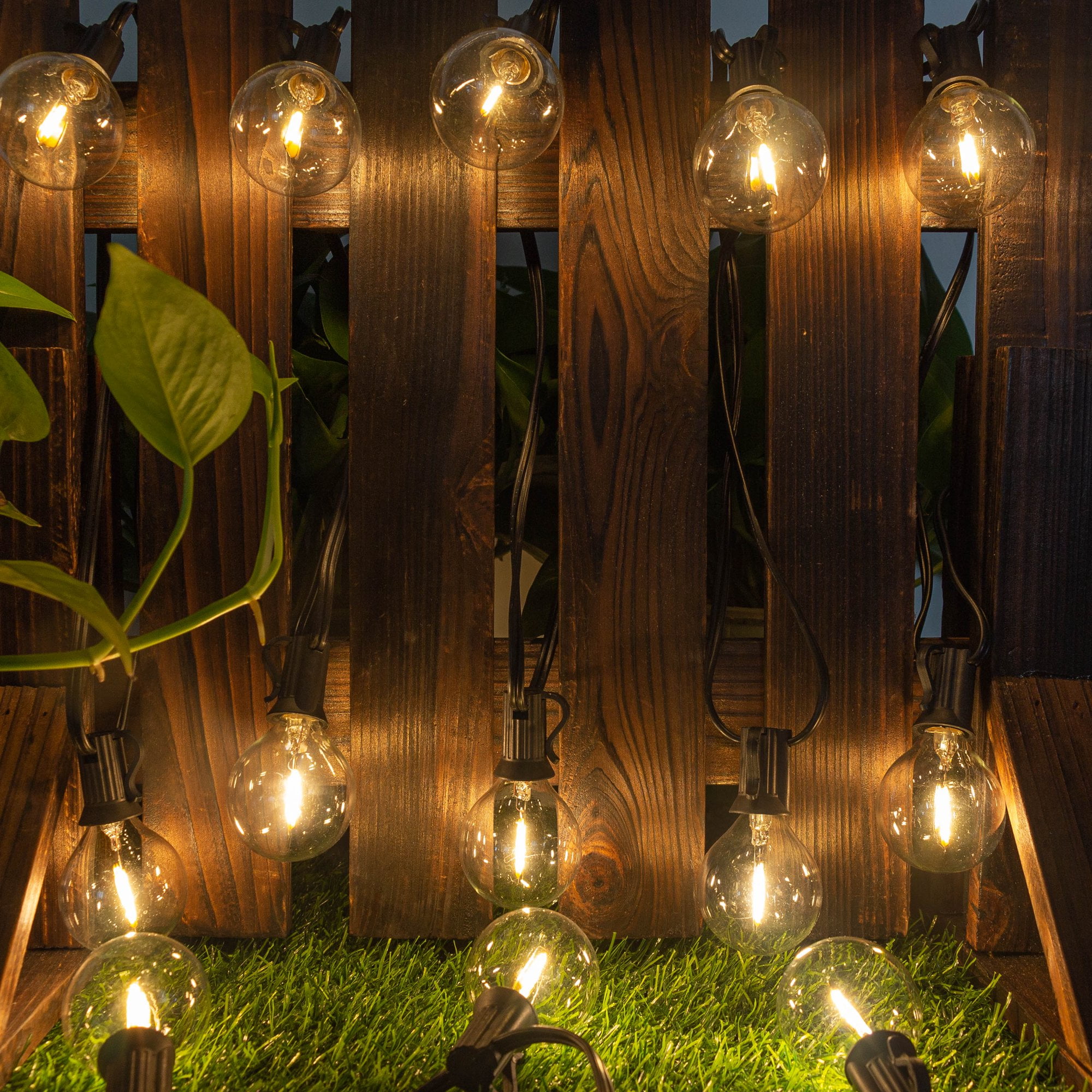 G40 LED Light Bulbs Replacement fits 1W E12 Candelabra Screw Base Sockets, Shatterproof & Waterproof Globe Bulbs for Indoor Outdoor String Light Patio Decor, 1W Per Bulb,2200K Warm White,25 Pack