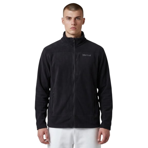 Marmot Men's Reactor Polartec Microfleece Jacket 2XL Solid Black Soft Warmth