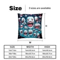 thumbnail image 5 of Tiny Teeth Covers - Set of 2 Throw Pillow Covers with Unique Patterns for Living Room Decor - Available in 16x16, 18x18, and 20x20 Inches Throw Pillows for All Occasions, 5 of 6
