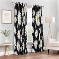thumbnail image 7 of Coolnut Flower Black Thickened Blackout Curtain 84 Inches, Perforated Window Curtains for Bedroom Living Room Stylish Thermal Insulated Curtains, 1 Pack Home Decor, 7 of 7