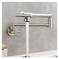 thumbnail image 2 of Brass Double Switch Folding Faucet Advanced Rotating Kitchen Faucet Wall Mounted Cold Water Tap ,Easy to Install, 2 of 5