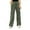 Army Green, variant on HXWCHs Plus Size Mom Jeans Women's Casual Loose Fit High Waist Drawstring Pants with Side Pockets for Comfortable Wear M Black