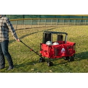 Ozark Trail Hazel Creek Extra Large Wagon with Extended Handle, Red, Outdoor, Camping, Height 50.5 inches
