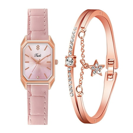 VerPetridure Women Watch Clock Leather Strap Casual Dress Wrist Crystal ladies watch