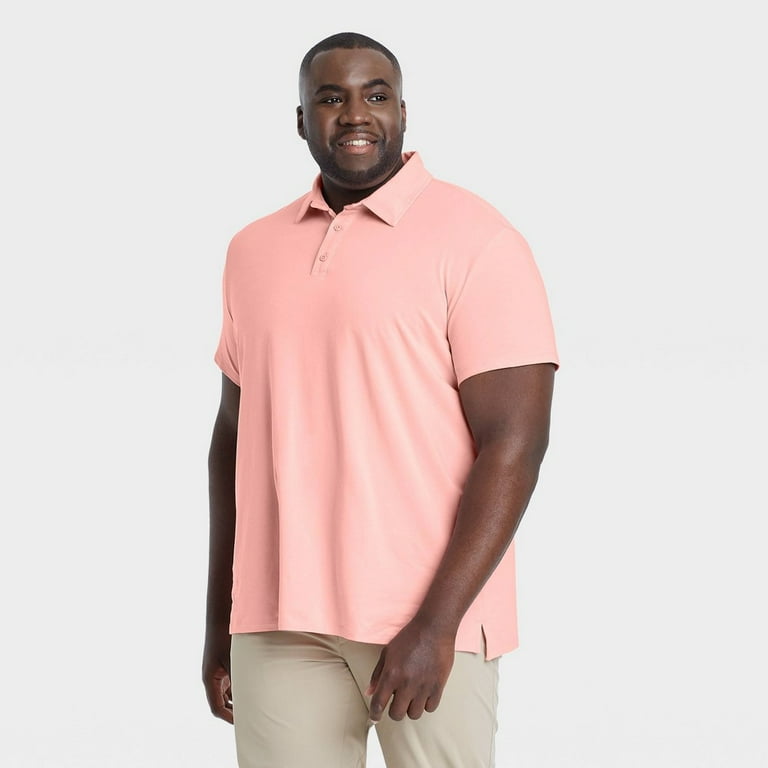 Men s Supima Cotton Polo Shirt All in Motion Pink S