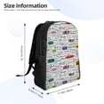 thumbnail image 4 of Xecao Hello Print School Backpack with Laptop Compartment Small Travel Laptop Backpack for Women Men Waterproof College Backpack Simple School Bag, 4 of 8