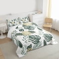 thumbnail image 3 of Manfei Teens Tropical Tree Leaves Bedding Comforter Set 2pcs,Green White Twin Comforter Sets Microfiber,Botanical Plants Breathable Bedding Set,Lightweight Room Decor,Reversible, 3 of 8