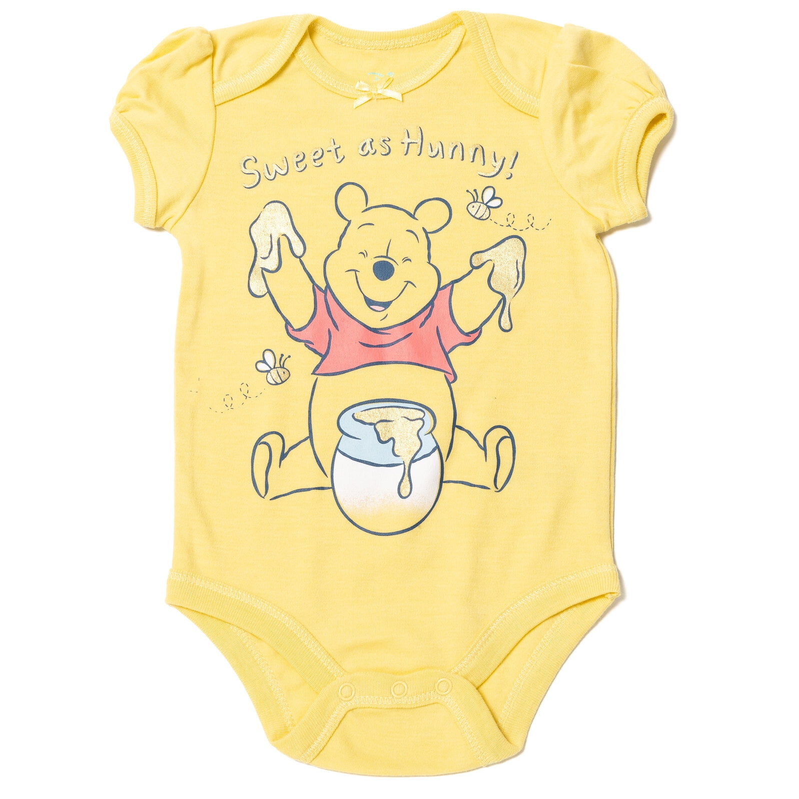 Disney Winnie the Pooh Eeyore Tigger Newborn Baby Girls 5 Pack Bodysuits Newborn to Infant