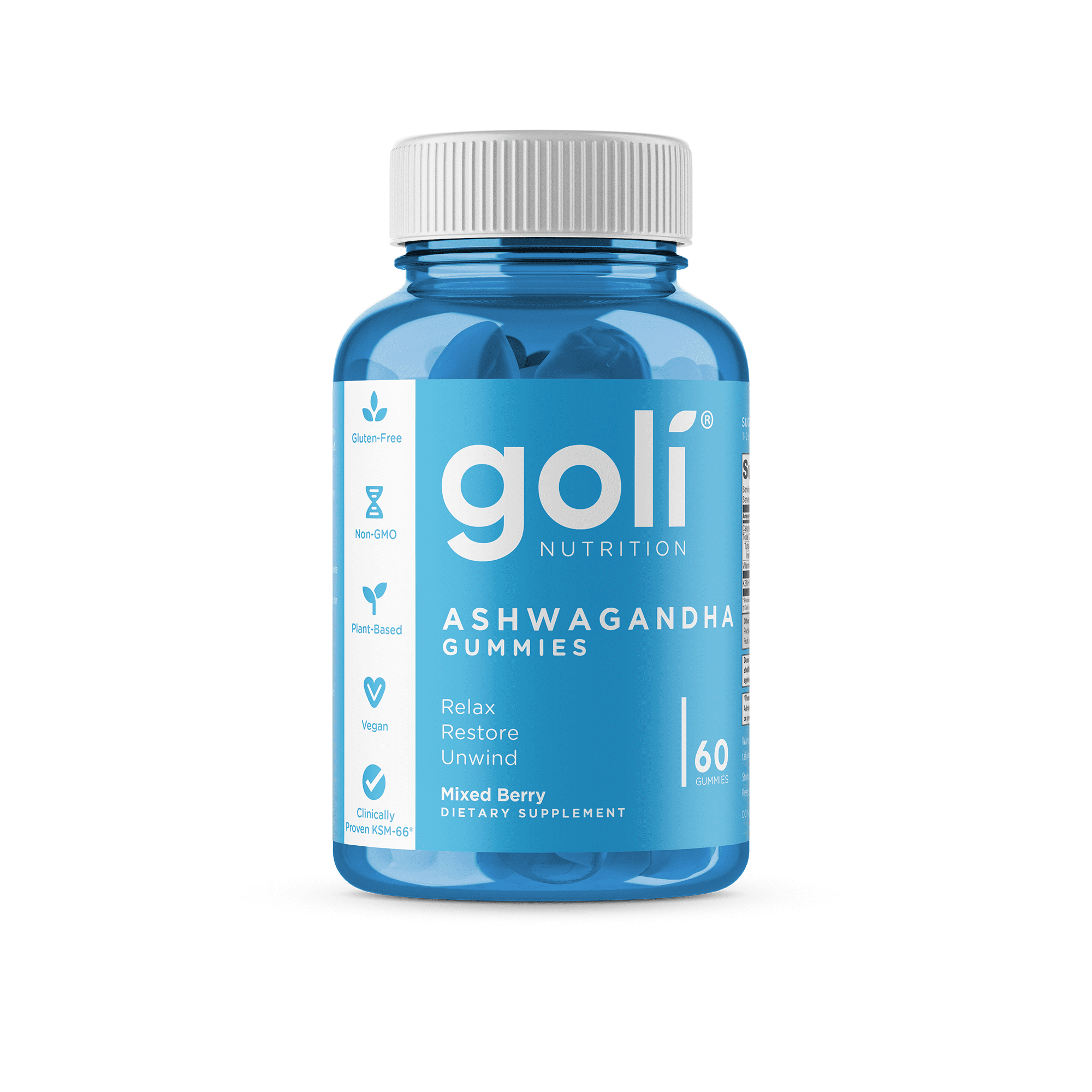 Goli Nutrition Ashwagandha Gummies, 60 Count, 1 Bottle