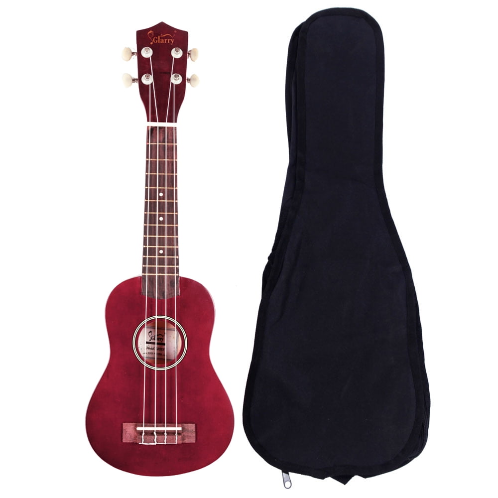 Lowestbest 21" Rosewood Fingerboard Basswood Soprano Ukulele with Bag, Red Lowestbest 21" Rosewood Fingerboard Basswood Soprano Ukulele with Bag, Red