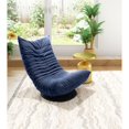 thumbnail image 2 of ZUO Chaise Bas Pivotante Bleu, 2 of 12