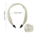 thumbnail image 3 of Unique Bargains 1 Pc Classic Elegant Wide Pearl Headband for Women for Girls 6.10"x1.97" Beige, 3 of 4