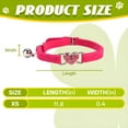 thumbnail image 7 of GASTROPOD Puppy Collar,PU Flocking Adjustable Heart Rhinestone Bell,Rose Red, 7 of 7